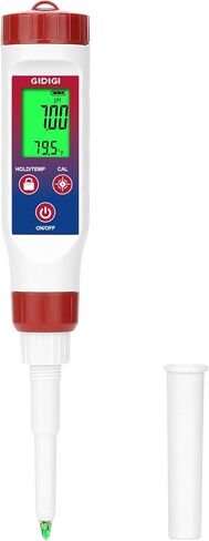 pH Meter for Food,Digital pH Meter for Fermentation,Hot Sauce,Canning,Spear Tip pH Food Tester Probe for Cheese,Cooking,Sourdough Bread,Saliva,Water Resistant Food pH Tester for Semi-Solid and Water in Kuwait