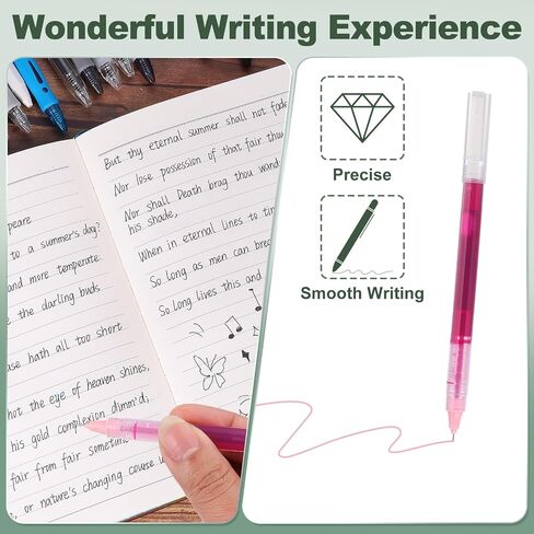 M & G Gel Pen Medium Point 0.5mm ، 24 حزمة جافة سريعة الجافة على قلم الحبر الحبر للمكتب المنزلي في كتابة الملاحظات المطلوبة في مجال الأعمال ، الوردي in Kuwait