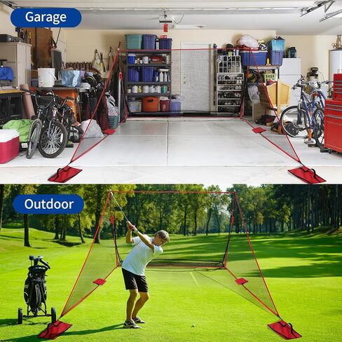 Shank Net Attachment for Golf Hitting Nets, Compatible with 10ft x7ft and 10ft x10ft Golf Nets for Indoor & Outdoor Use (with Two Sand Bags) in Saudi Arabia