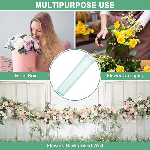M METERXITY 20-Pack Floral Water Tubes, 2.8 Inch 10ml Plastic Flower Tubes with Caps for Flower Arrangements, Fresh Flower Water Tubes [Transparent] in Saudi Arabia