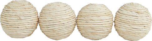Deco 79 Orbs & Vase Filler, 4 Pieces Small Size, Beige in Saudi Arabia