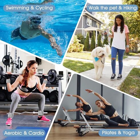 أوزان المعصم، عبوتان من أساور السيليكون القابلة للتعديل للنساء والرجال، أوزان الكاحل للمعصم قابلة للارتداء مناسبة لليوجا والمشي وصالة الألعاب الرياضية، وتمارين الذراع والساق، 2 رطل in Kuwait