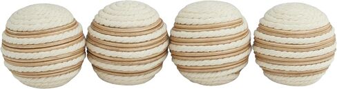 Deco 79 Orbs & Vase Filler, 4 Pieces Small Size, Beige in Saudi Arabia