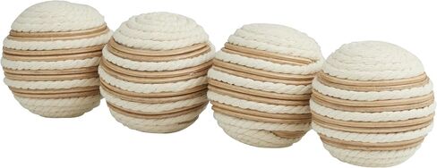 Deco 79 Orbs & Vase Filler, 4 Pieces Small Size, Beige in Saudi Arabia