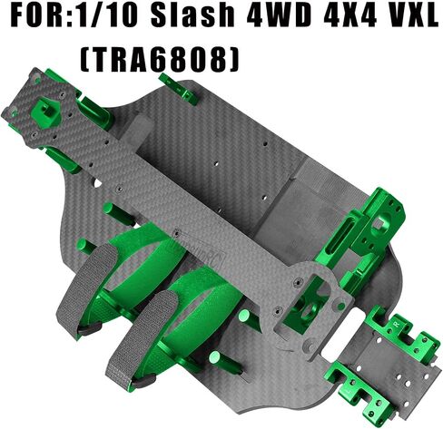ترقيات أجزاء لوحة الكربون هيكل درع للدروع ل 1/10 SLASH 4X4 VXL (TRA6808) .RC هيكل ألياف الكربون حماية قفزات لوحة الزلاجات ، والفضة ، والفضة in Saudi Arabia