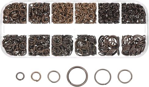 MECCANIXITY Mixed Size 4-10mm Open Jump Rings Iron Round Ring Connectors for Jewelry Making Tools Supplies Jewelry DIY Crafts Keychains Rings, Silver in Saudi Arabia