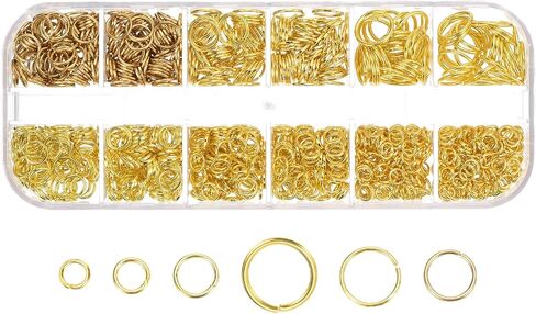 MECCANIXITY Mixed Size 4-10mm Open Jump Rings Iron Round Ring Connectors for Jewelry Making Tools Supplies Jewelry DIY Crafts Keychains Rings, Silver in Saudi Arabia