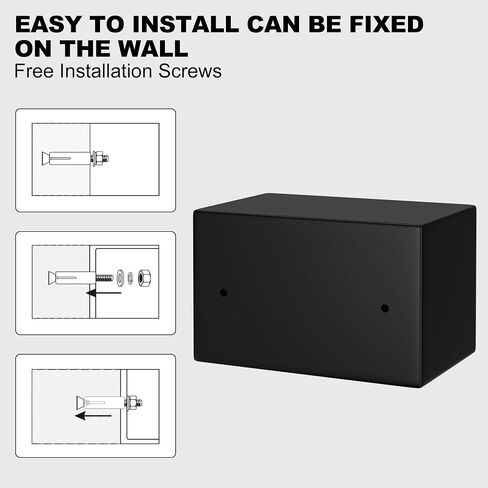Combination Lock Safe Box for Home & Office | Compact Key & Digital Security Box with Sensor Light, Felt Lining Storage for Jewelry, Cash, Documents - 0.5Cu.ft in Saudi Arabia
