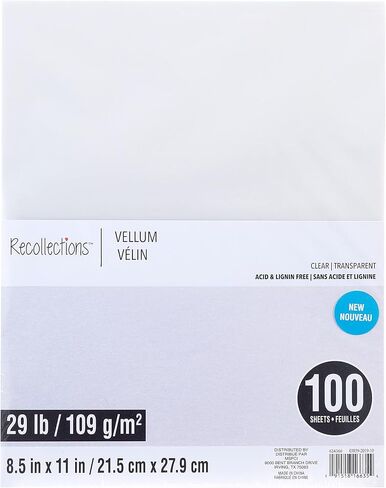 Clear 8.5"; x 11"; Vellum Paper by Recollections™, 100 Sheets in Saudi Arabia