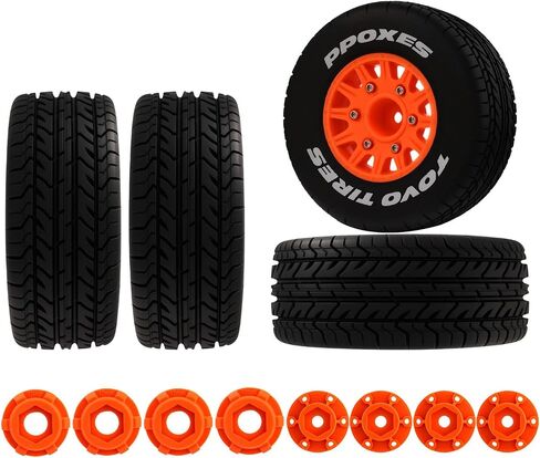 العجلة والإطارات و 12 مم 14 ملم طقم محور العجلات السدسي ل 1/10 ARRMA STENON 3S BLX 550 ميجا و SLASH 4x4 4WD VXL Series RC Produstrates Part Orange in Kuwait