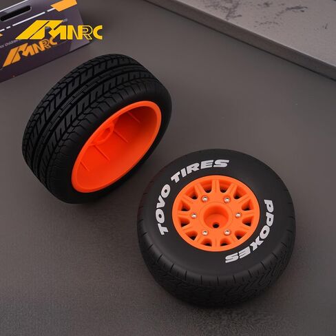 العجلة والإطارات و 12 مم 14 ملم طقم محور العجلات السدسي ل 1/10 ARRMA STENON 3S BLX 550 ميجا و SLASH 4x4 4WD VXL Series RC Produstrates Part Orange in Kuwait