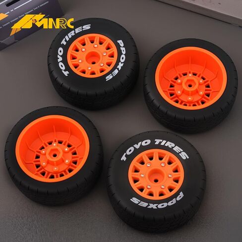 العجلة والإطارات و 12 مم 14 ملم طقم محور العجلات السدسي ل 1/10 ARRMA STENON 3S BLX 550 ميجا و SLASH 4x4 4WD VXL Series RC Produstrates Part Orange in Kuwait