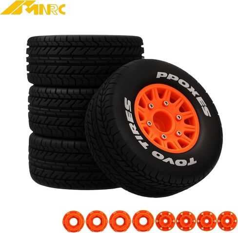العجلة والإطارات و 12 مم 14 ملم طقم محور العجلات السدسي ل 1/10 ARRMA STENON 3S BLX 550 ميجا و SLASH 4x4 4WD VXL Series RC Produstrates Part Orange in Kuwait