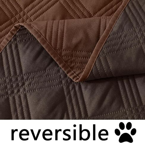 hyha Waterproof Dog Blanket, Reversible Pet Bed Blanket, Soft Sofa Couch Cover for Dogs Washable, Waterproof Pet Couch Covers for Sofa Puppy Cats Furniture Protector(52"x82", Grey/Dark Grey) in Kuwait