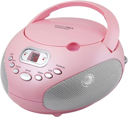 HANNLOMAX HX-319CD Portable CD Boombox, AM/FM Radio, LED Display, Aux-in Jack, AC/DC Dual Power Source (Purple) in Kuwait