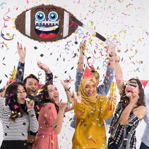 Poen Basketball piñata Set, Basketball Party piñata Bundle with a Blindfold, Bat and Confetti 13 x 13 x 3 Inch Funny piñata for Birthday Party Sports Theme Party piñata Party Games Decorations in Kuwait