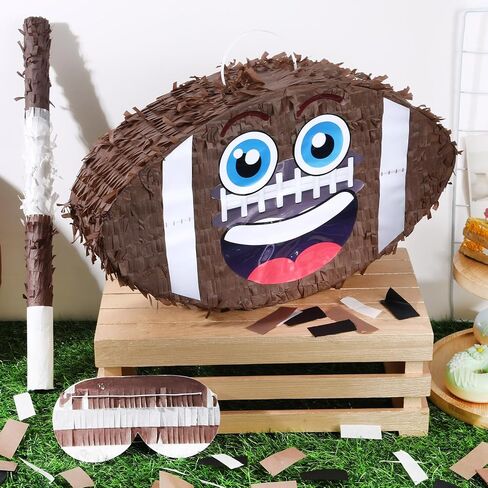 Poen Basketball piñata Set, Basketball Party piñata Bundle with a Blindfold, Bat and Confetti 13 x 13 x 3 Inch Funny piñata for Birthday Party Sports Theme Party piñata Party Games Decorations in Kuwait