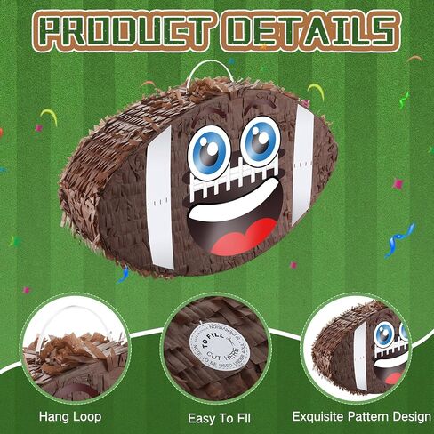 Poen Basketball piñata Set, Basketball Party piñata Bundle with a Blindfold, Bat and Confetti 13 x 13 x 3 Inch Funny piñata for Birthday Party Sports Theme Party piñata Party Games Decorations in Kuwait