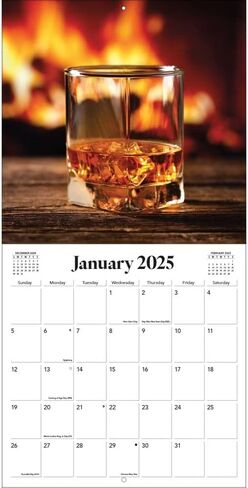 TURNER PHOTOGRAPHIC 2025 Whiskey 12x12 Photo Wall Calendar (25998013001) in Saudi Arabia