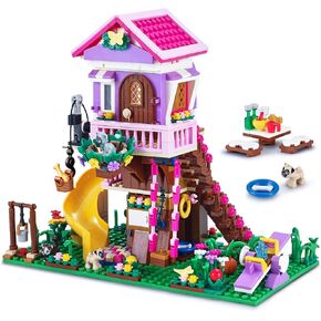 Treehouse Building Sets with LED Light - Forest Friendship Houses Building Block Toy, Tree House Building Kits Compatible with Lego,Birthday,Xmas Gift for Kids Girls 8-12(685PCS)
