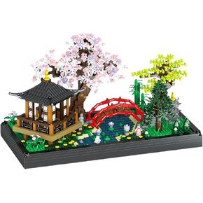 Garden of Silence Building Block Model, Botanical Zen Garden Set with Cherry Flower 2280 Tranquil Garden Botanical for Adults Teens Boys Girls Children