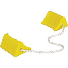 Tigerchocks AC201 Urethane Lightweight Commercial Aviation Wheel Chock, Yellow, 5.5" Length x 4.5" Width x 2.75" Height