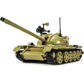 DAHONPA T-54S Medium Tank Army Building Block(604 PCS),WW2 Military Historical Collection Model with 2 Soldier Figures,Toys Gifts for Kid and Adult.