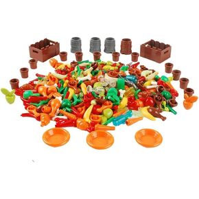 280pcs لبنات بناء المواد الغذائية المطبخ sencery إكسسوارات مجموعة الغذاء مجموعة الطوب طقم مجموعة DIY مجموعة متوافقة جميع العلامات التجارية الرئيسية