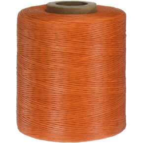 uxcell 150D 0.8mm Flat Waxed Thread 1061 Yards Polyester Leather Sewing Waxed String Hand Stitching Waxed Cord for Leather Stitching Sewing Bookbinding DIY Craft Red