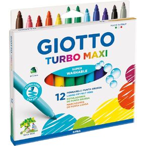 Maxi Fibre Tip Pens (Pack of 12)