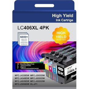 Hehua متوافق LC406XL خراطيش حبر الحبر LC406BK استبدال الأخوة الحبر LC 406 Black LC406 XL حبر خرطوشة لـ Brother MFC-J4335DW MFC-J4535DW MFC-J585DW MFC-J65555DW MFC-J695DW