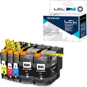 LCL Compatible Ink Cartridge Replacement for Brother LC209 LC205 LC209BK LC205C LC205M LC205Y XXL Super High Yield MFC-J5520DW J5620DW J5720DW (5-Pack 2Black Cyan Magenta Yellow)