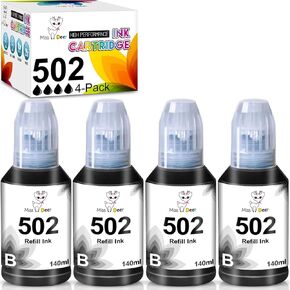 ملكة جمال Deer 502 T502 زجاجات إعادة ملء الحبر الأسود ، عمل متوافق مع ET-2760 ET-4760 ET-2750 ET-3760 ET-2850 ET-15000 ST-4000 ST-2000 ET-3710 ET-3850 ET-3750 ET-4850 ET-3830 PRINTER 4-PRINTER