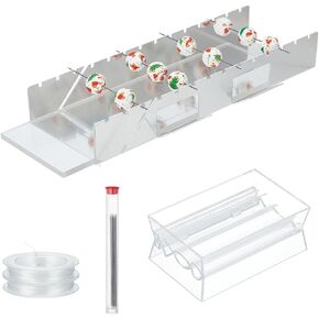 INFUNLY Bead Baking Rack with Skewers Polymer Clay Beads Drying Rack Clay Bead Roller Polymer Clay Tools Clay Bead Maker with crylic Board for Clay Beads DIY Jewelry Making Handmade