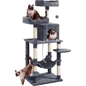 Yaheetech 59 inches Multi-Level Cat Tree Tower Condo Furniture with 8 Scratching Posts, Stand House Activity Center for Indoor Cats, Kitten, Pet