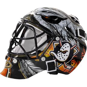 Franklin Sports NHL Team Logo Mini Hockey Goalie Mask with Case - Collectible Goalie Mask with Official NHL Logos and Colors