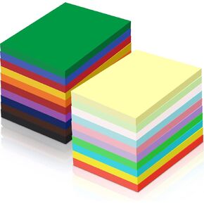 3000 Sheets Construction Paper Bulk 11.4 x 7.9 Inch Colored Printer Paper 70gsm Card Stock Craft Paper for Kids DIY Scrapbook Paint Office Printing Poster, 20 Colors