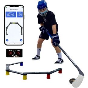 Potent Hockey Training Equipment - Digital Stickhandling Trainer - Portable Stick Handling Aid - On & Off Ice Tool - Practice Dekes, Puck Control & Reaction Times - Ultimate Gift for Hockey Players