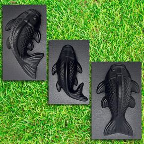 BETONEX 3D Fish Cement Molds Plastic ABS 2mm - Fish Scale Concrete Mold - Fish Stone Decor Garden Aquarium Plastic Mold - Concrete Molds and Forms Animals Reusable