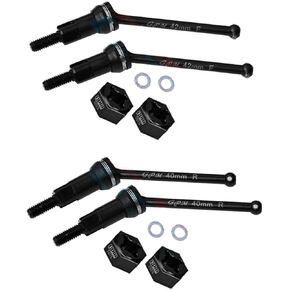 Palumma 4PCS Front Rear Drive Shaft for ARRMA 1/14 Mojave GROM Medium Carbon Alloy Steel, 7075 Wheel Hex for ARRMA 1/14 Mojave GROM MEGA 380, Upgrade Accessories (Blue)