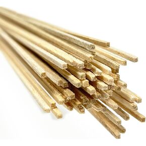 Drafting PK00044 Model BWS003X050 Pack of 50 Balsa Wood Sticks, 36" x 1/16" x 1/16"; Made from Light-Colored Model-Grade Balsa; Ideal for Crafts, and Architectural Applications