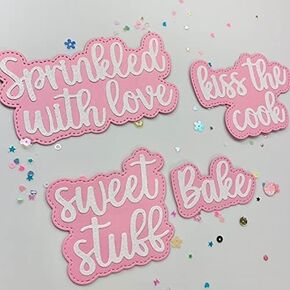 Kscraft Baking Shadow Words Metal Dice Dies Entels for DIY Scrapbooking Decorative Dissing Diy Paper Card