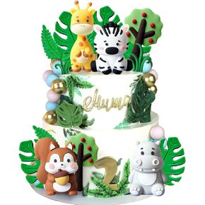 jevenis jungle حيوانات أشكال كعكة الغابات توببر غابات كعكة القبعات العليا الزرافة حمار البحر squirrel hippo cake