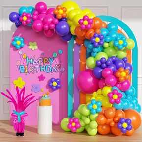 166pcs Magic Balloon Garland Arch Kit ، زخارف الحفلات الخضراء الأرجواني الساخن مع برتقالي اللون الأرجواني الأرجواني البالونات اللاتكس لورول لحفل عيد ميلاد حفل زفاف طفل زفاف