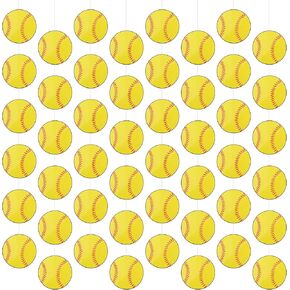 Telling 12 Pack Softball Party Decorations Sports Garland Softball Bunting Banners Hanging Sofrill Sport Party Garland Kit Softball Paper Clutouts for Wall Sports Birthday Party Supplies