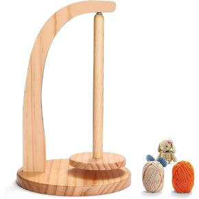 حامل خيوط Annafi® Corching و Knitting | غزل الصوف الدوار لتهدئة الكروشيه لمحبي الحياكة | غزل الدوار مع المغناطيس | البندودول غزل موزع الحامل كرة الغزل الخشبية