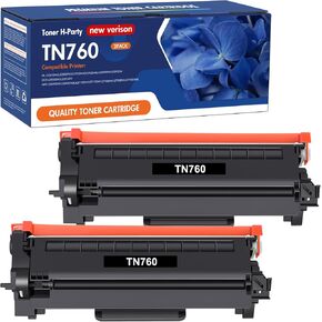 TN730 Toner for Brother Printer: TN760 Compatible Replacement for Brother TN-730/TN-760 TN-760 TN-730 TN 760 730 Toner Cartridge Black High Yield for MFC-L2710DW DCP-L2550DW HL-L2350DW Printer 2 Pack