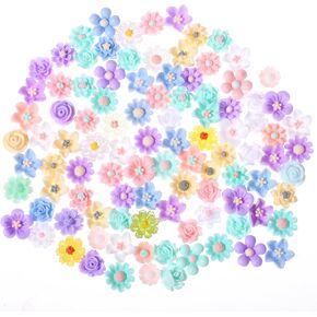 300pcs راتنجات فنية راتنجات زهور ديزي سحر للحرف ديي ميني راتنج سحر زهرة مختلطة ألوان زهرة الزهرة ديكور لتصنيع مجوهر