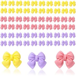 Eastrpupira 60 PCS Resin أقواس السحر ، سحر الوحل Flatback لمقاطع الشعر ، إطارات الصور ، الحالات الهاتفية ، الحرف اليدوية ، إلخ (3 ألوان)