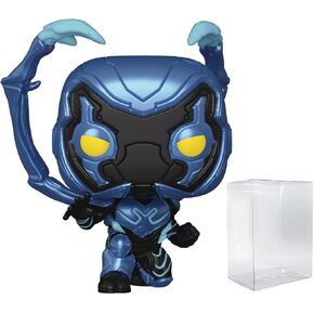 Pop DC Heroes: Blue Beetle-Blue Beetle (Glow-in-the-Dark) محدودة من طراز Funko Vinyl Figure (مجمعة مع حالة واقي المربع المتوافق) ، متعدد الألوان ، 3.75 بوصة